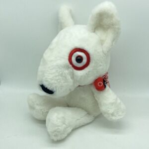 Target Bullseye Dog Plush Toy Backpack Red Collar Kawaii Ladybug Mascot Cute